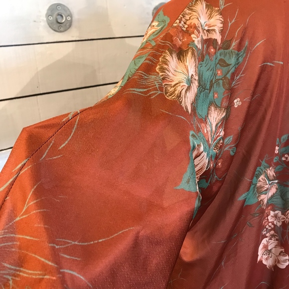 Vintage Rust Floral Key Hole Maxi - Picture 6 of 6